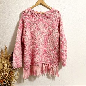 Vintage Adini chunky wool knitted pink sweater